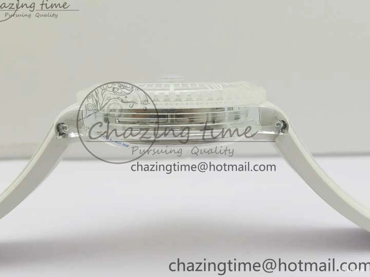 Dial Strap White Green Submariner on VR3135 3AF Transparent Best Phantomlab Edition Rubber 0217